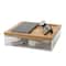 Simplify Bamboo Lid Square Clear Organizer